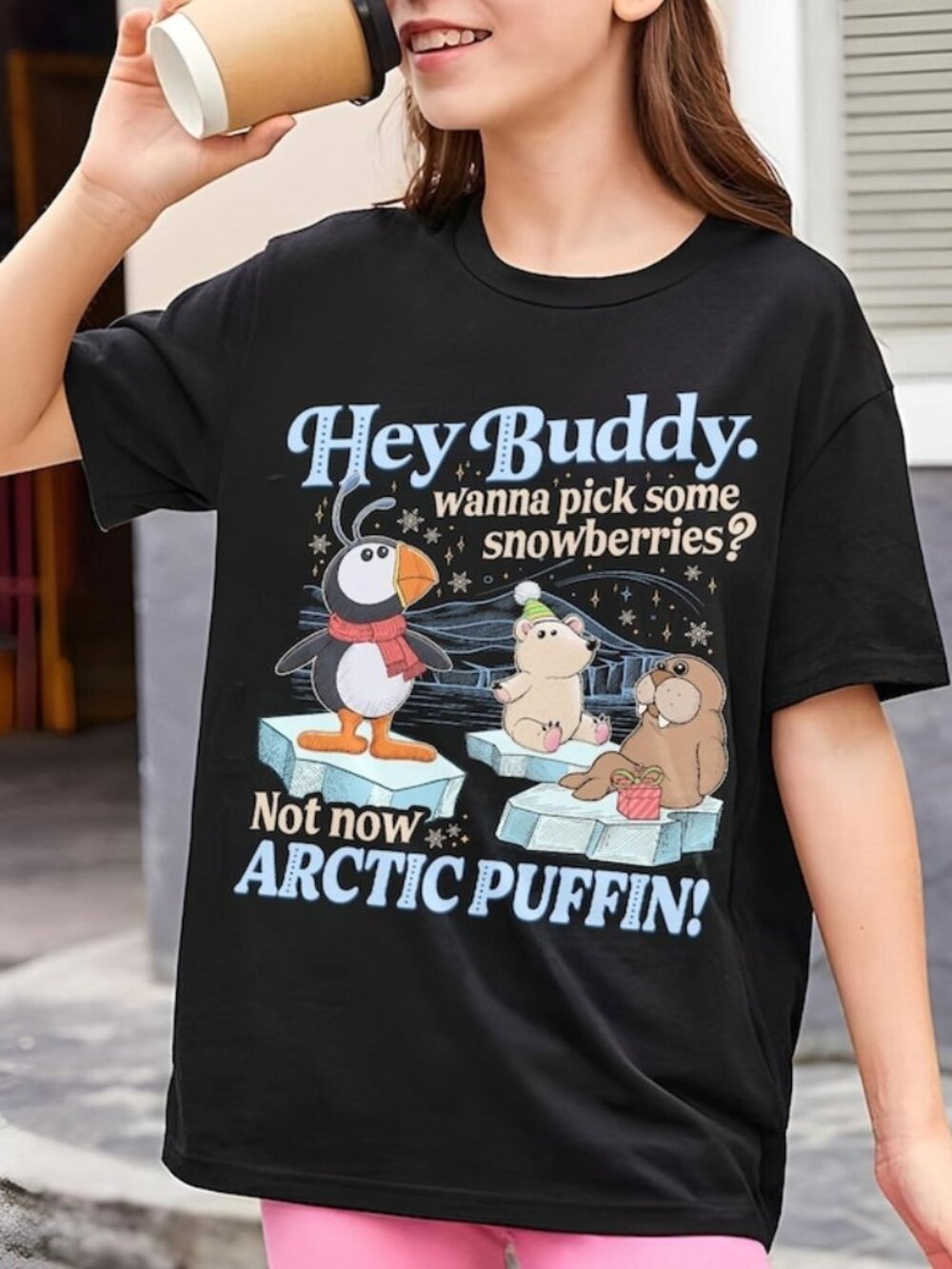 Not Now Puffin Shirt, Funny Christmas Movie Quote Tee